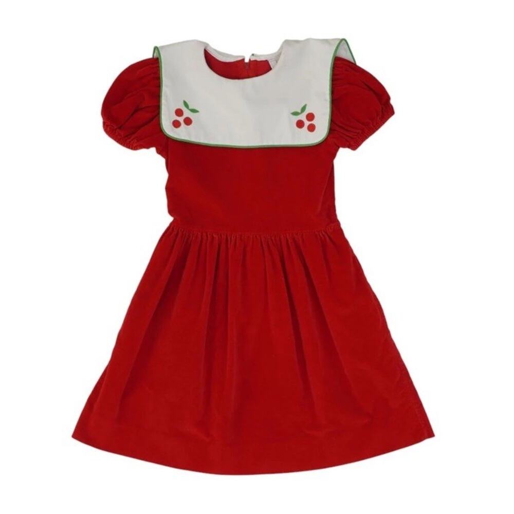 vintage girls dress Size 6 Red Velvet Lisa Jackson